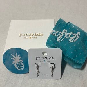 Pura Vida Silver Chain Earrings Gift Set